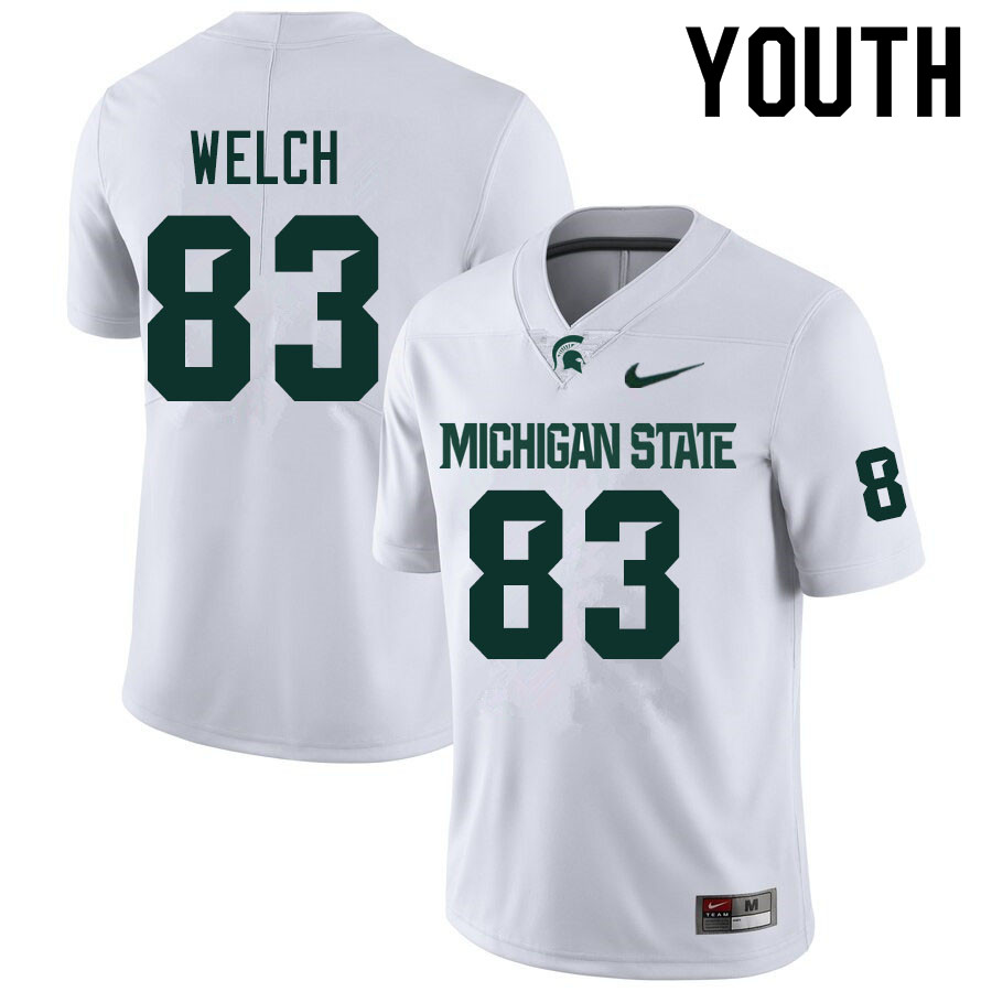 Youth #83 Andre Welch Michigan State Spartans College Football Jerseys Sale-White